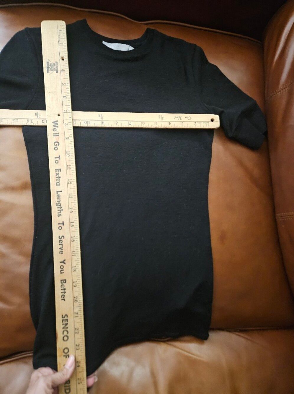 Vince Black Crewneck Wool Top Quarter Sleeve XS - Picture 5 of 5